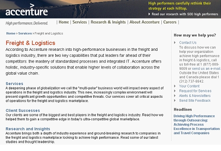Accenture Interviews about IT for the freight and logistics industry Accenture Interviews about IT for the freight and logistics industry