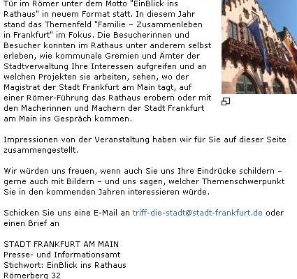 Moderation Frankfurter Römer